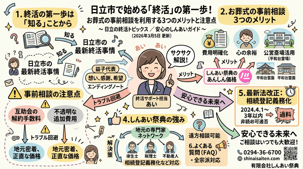 日立市で始める「終活」の第一歩！お葬式の事前相談を利用する3つのメリットと注意点 【専門家が徹底解説】